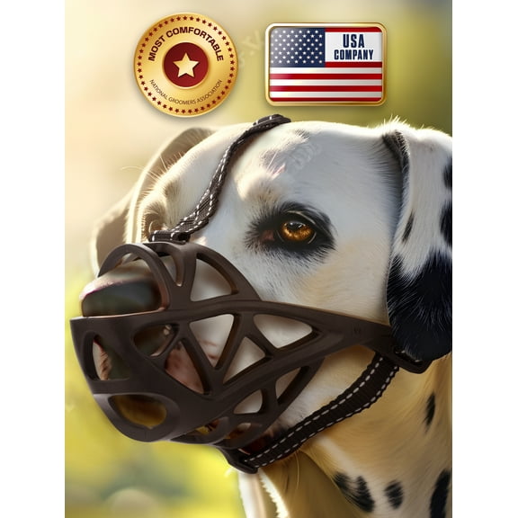 Dog Muzzle, Breathable Basket Muzzle for Medium Dogs, Safe Mouth Cover for Pet Training by Yes4Quality