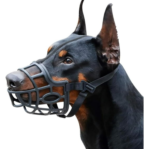 Dog Muzzle, Breathable Basket Muzzles for Small, Medium, Large and X-Large Dogs, Stop Biting, Barking and Chewing