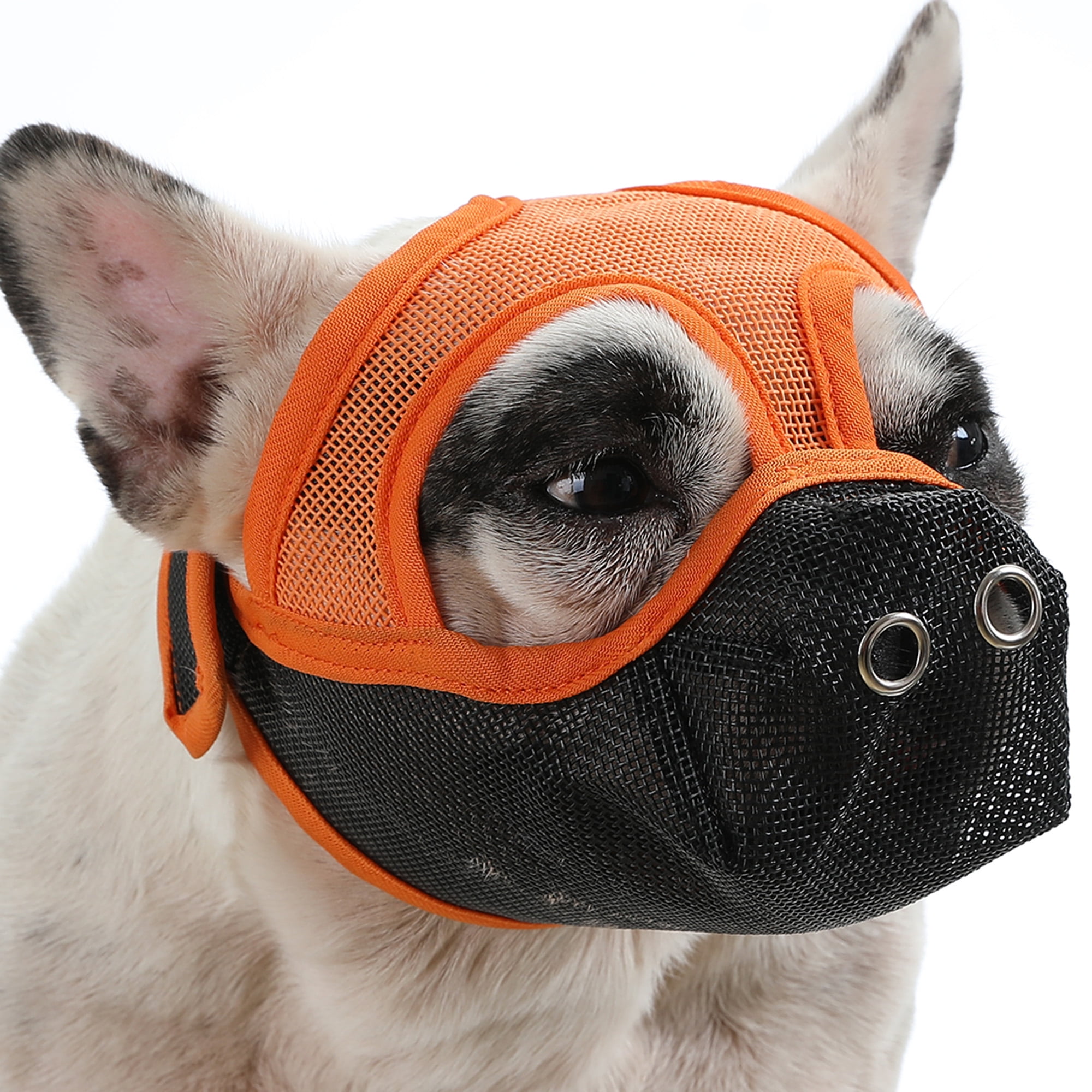 Dog Muzzle Breathable Mesh for Short Snout Dogs Biting Barking Walmart