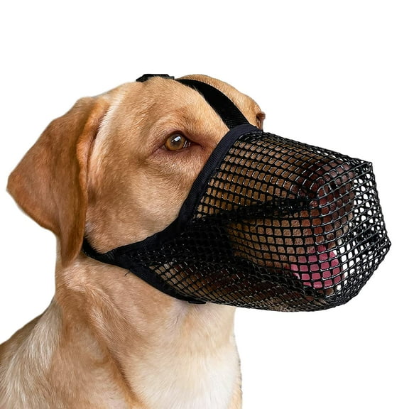 Dog Muzzle, Breathable Muzzles for Large Dogs, Stop Biting and Chewing, Best for Aggressive Dogs,Black L