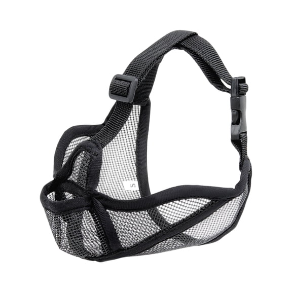 Dog Muzzle, Breathable Pet Muzzle No Bark Device, Adjustable Soft Nylon Pet Muzzle for Small Medium Large Dogs (A, M)