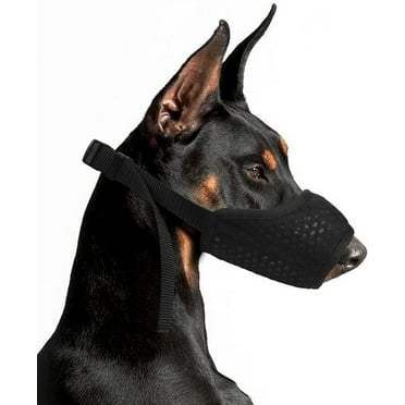 Dog Muzzle, Breathable Soft Nylon Muzzle for Small Medium Large Dogs Anti Biting Barking Chewing, Adjustable Strap Mesh Soft Dog Muzzle Allows Panting and Drinking