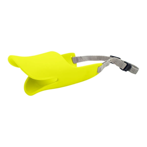 Dog Muzzle, Duck Bill Style For Biting Chewing Training, Adjustable Nylon Strap For Small Medium Dogs, Yellow, M