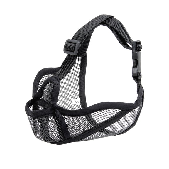 Dog Muzzle German Dog Comfortable Strap Secure Muzzle for Large Breeds Mouth Guard Strap Breathable Muzzle(Black, XS)