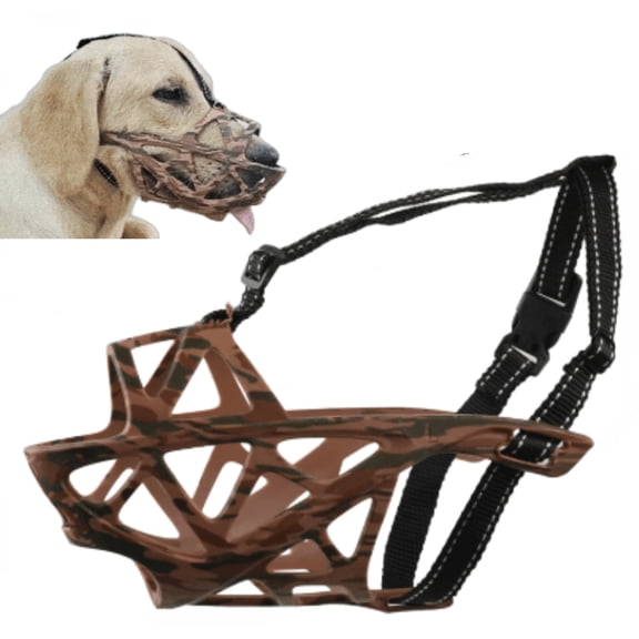 Dog Muzzle for Large Dogs, Breathable Basket Muzzles for Small, Medium and X-Large Aggressive Dog, dog muzzle,Allows Panting Drinking, Suitable for Grooming Trimming Training