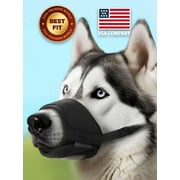 Dog Muzzle (Large), Soft & Comfortable Mesh Muzzle for Dogs, Safe Mouth Cover for Pet Training by Yes4Quality