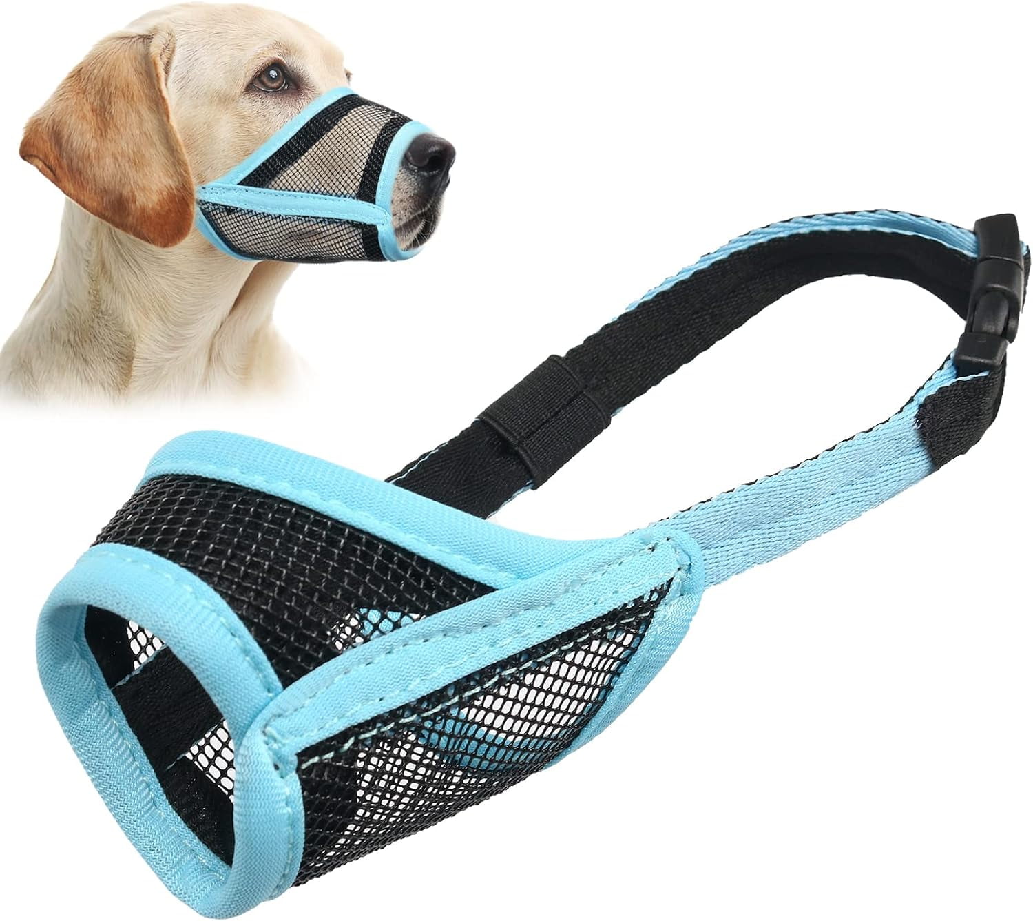 Dog Muzzle, Mesh Muzzle for Small Medium Dogs, Soft Mouth Cover to ...