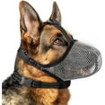 thumbnail image 1 of Dog Muzzle,Mesh Soft Muzzle for Small Medium Large Sized Dogs, Breathable Reflective Adjustable Puppy Muzzles with Collar for Scavenging Grooming Biting Chewing,Allows Panting and Drinking, 1 of 6