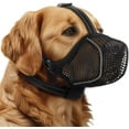 thumbnail image 1 of Dog Muzzle,Mesh Soft Muzzle for Small Medium Large Sized Dogs, Breathable Reflective Adjustable Puppy Muzzles with Collar for Scavenging Grooming Biting Chewing,Allows Panting and Drinking, 1 of 6