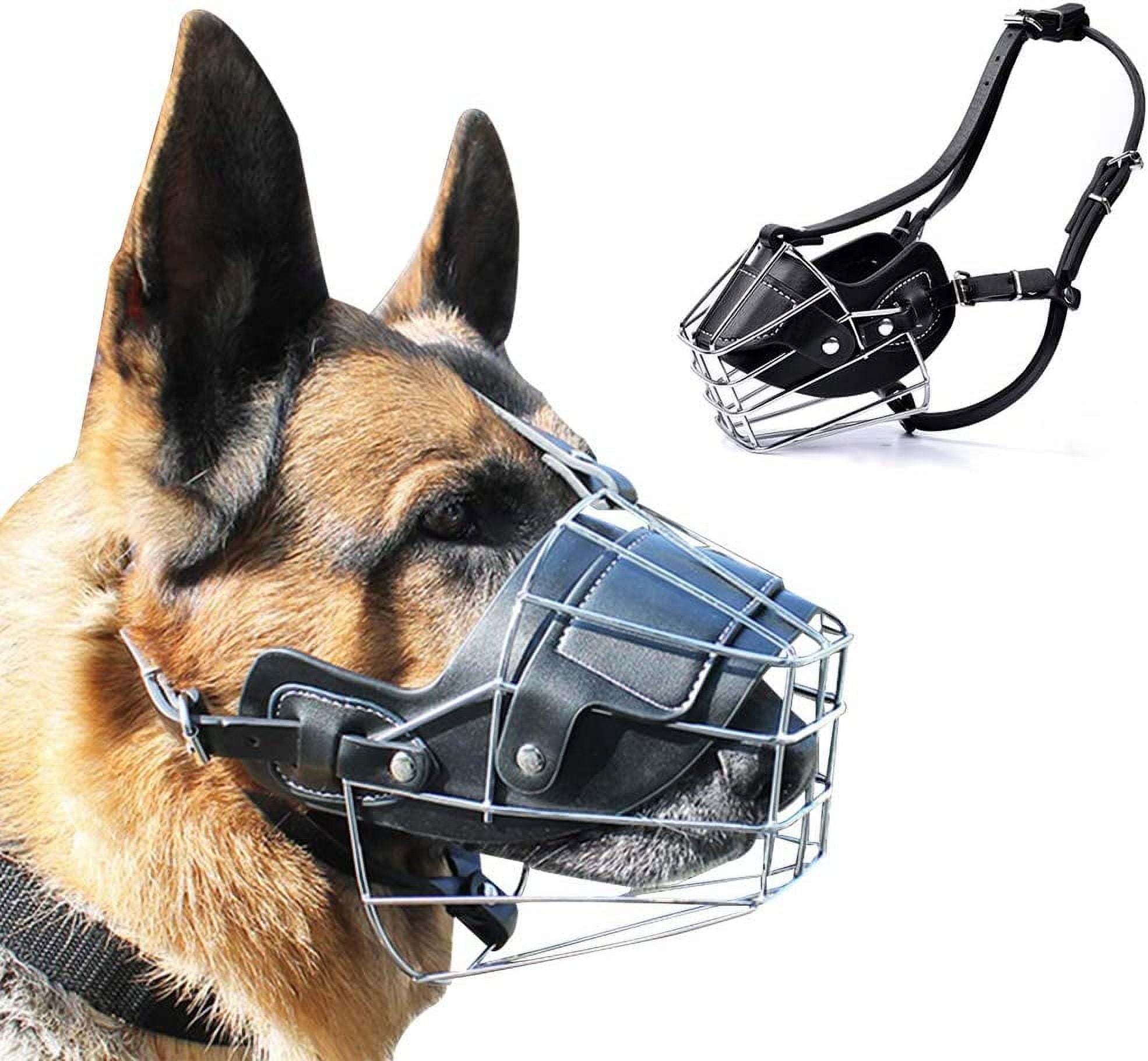 Super Metal Muzzle Dog Muzzle Leather Muzzle for Large Dogs Bite and Sense of Security for Most Dogs Walmart