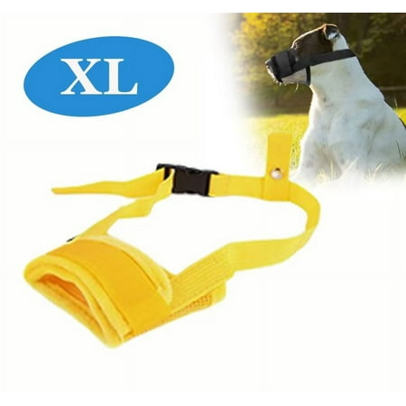 Dog Muzzle, Nylon Soft Dog Muzzle for Large Dogs, Breathable Mesh Dog Muzzle for Barking Biting and Chewing, Reflective Large Dog Muzzle with Adjustable Buckle