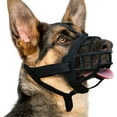 thumbnail image 1 of Dog Muzzle, Silicone Basket Muzzle for Small Medium Large Dogs, Soft Cage Muzzle Prevent Biting Chewing, Allow Drinking Panting, Suitable for German Shepherd, 1 of 5