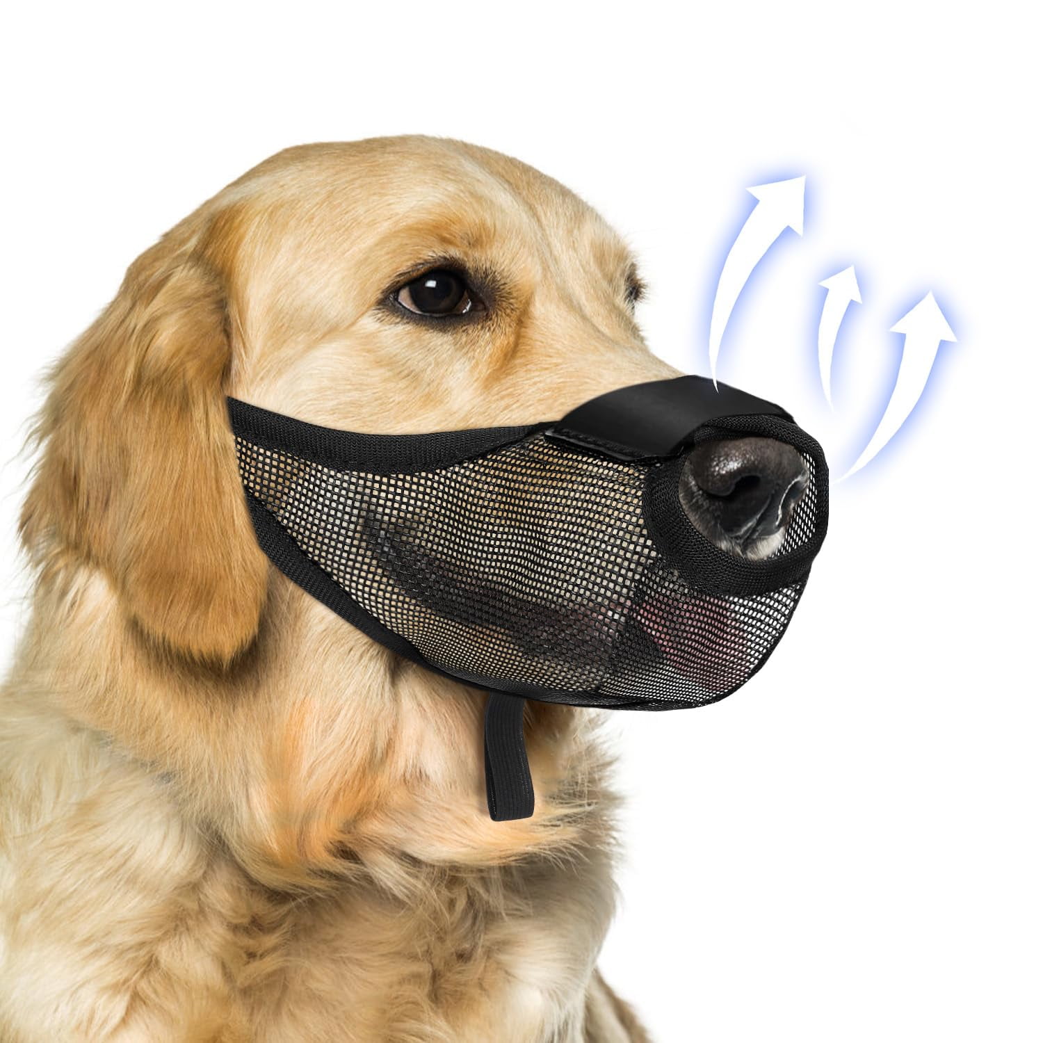 Dog Muzzle, Soft Air MMF7 Mesh Muzzle for Small Dogs Anti Biting