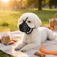 thumbnail image 1 of Dog Muzzle, Soft Breathable Dog Muzzles Suitable Dogs, Adjustable Basket Muzzle Prevents Chewing and Biting Pet Mouth Guard Must Have for Grooming Trimming Training Black XS, 1 of 6