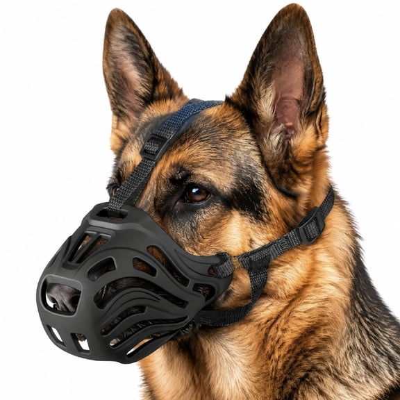 Dog Muzzle Soft Breathable Mesh Basket Mouth Guard for Anti Biting Chewing Training