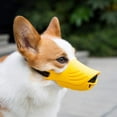 Dog Muzzle, Soft Duck Silicone Mouth Cover with Adjustable Strap for