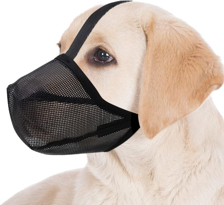 Dog Muzzle, Soft Mesh Covered Muzzles for Small, Medium, Large and X ...