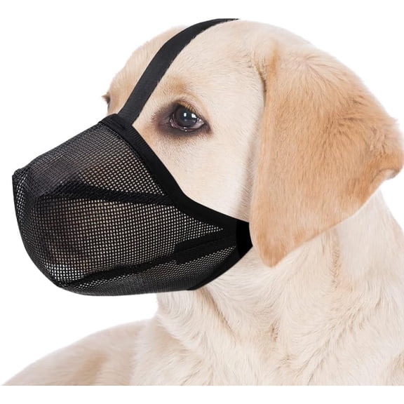 Dog Muzzle, Soft Mesh Covered Muzzles for Small, Medium, Large and X-Large Dogs, Muzzle with Adjustable Straps, Prevent Barking, Biting, and Accidental Ingestion (Small,Pink)