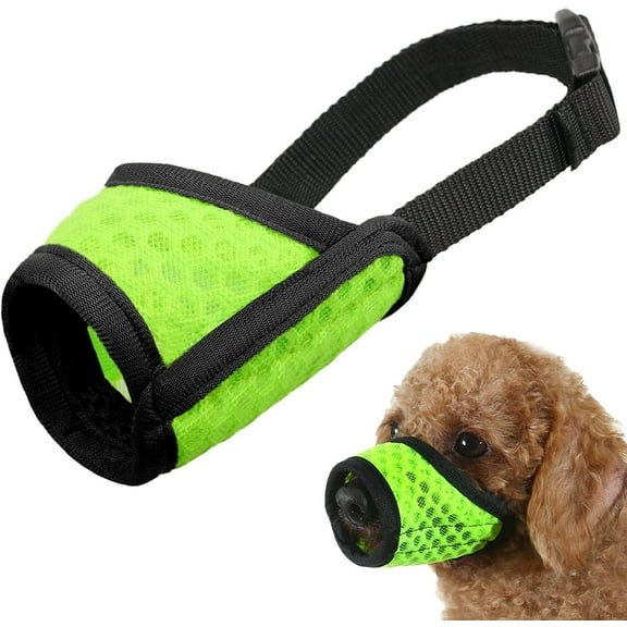 Dog Muzzle, Soft Mesh Muzzle for Small Medium Large Dogs Chihuahua Poodles Beagle Dachshund Corgis Labrador, Puppy Muzzle for Biting Chewing Grooming, Allows Panting Drinking