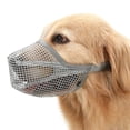 thumbnail image 1 of Dog Muzzle, Soft Mesh Muzzle for Small Medium Large Dogs Labrador German Shepherd, Breathable Adjustable Mouth Guard for Biting Chewing Scavenging, Allows Panting and Drinking, 1 of 6