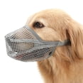 thumbnail image 1 of Dog Muzzle, Soft Mesh Muzzle for Small Medium Large Dogs Labrador German Shepherd, Breathable Adjustable Mouth Guard for Biting Chewing Scavenging, Allows Panting and Drinking, 1 of 9