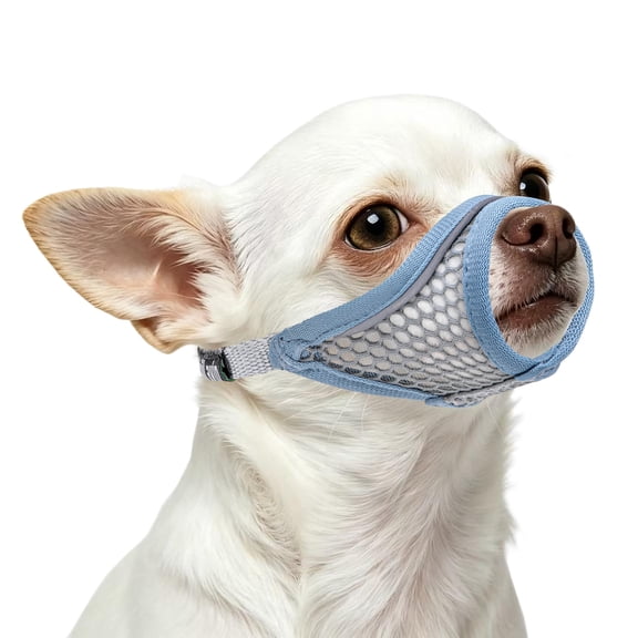 Dog Muzzle, Soft Mesh Muzzles for Small Dogs, Chihuahua Shih Tzu , Short Snout Mouth Guard for Barking Biting Grooming, Breathable Adjustable Puppy Muzzle (Crystal‌ Pink, XXS)