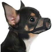 Dog Muzzle, Soft Mesh Muzzles for Small Medium Large Dogs Chihuahua Poodle Husky Labrador Retriever, Breathable Dog Mouth Guard for Biting Chewing Grooming, Allow Panting Drinking, Easy to Use