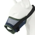 thumbnail image 1 of Dog Muzzle, Soft Mesh Muzzles for Small Medium Large Dogs Chihuahua Poodle Husky Labrador Retriever, Breathable Dog Mouth Guard for Biting Chewing Grooming, Allow Panting Drinking(Dark green-Medium), 1 of 11