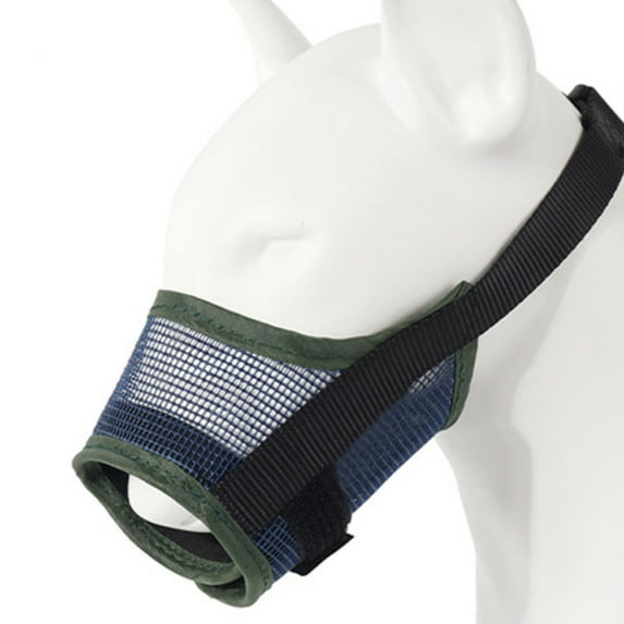 Dog Muzzle, Soft Mesh Muzzles for Small Medium Large Dogs Chihuahua Poodle Husky Labrador Retriever, Breathable Dog Mouth Guard for Biting Chewing Grooming, Allow Panting Drinking(Dark green-Medium)