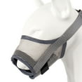 thumbnail image 1 of Dog Muzzle, Soft Mesh Muzzles for Small Medium Large Dogs Chihuahua Poodle Husky Labrador Retriever, Breathable Dog Mouth Guard for Biting Chewing Grooming, Allow Panting Drinking(Grey-Medium), 1 of 11