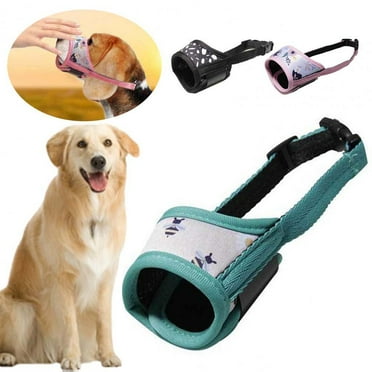 Dog Muzzle, Soft Nylon Anti-Biting, Barking and Chewing Muzzle for Small Medium Large Dogs (S, Green)