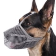 thumbnail image 1 of Dog Muzzle,Soft Nylon Muzzle Air Mesh Breathable Adjustable Pets Muzzles for Large Dogs,Anti Biting and Destroying,Gray L, 1 of 7