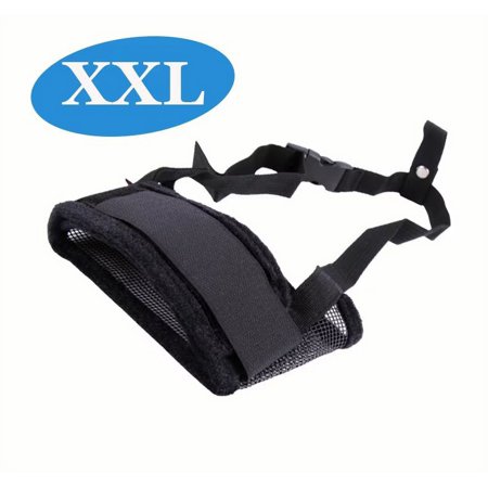 Dog Muzzle, Soft Nylon Muzzle Anti Biting Barking Chewing, Air Mesh Breathable Drinkable Adjustable Loop Pets Muzzle for Small Medium Large Dogs 4 Colors 4 Sizes
