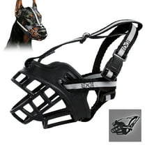 Dog Muzzle,Soft Reflective Basket Muzzles for Small Dogs,to Prevent Biting,Chewing and Barking,Allows Drinking and Panting,Size 1