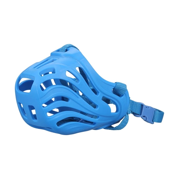 Dog Muzzle, Soft Silicone Basket Muzzle for Small Dogs, Breathable Blue Cage Muzzle for Xs Size Pets, Anti-Barking Anti-Chewing Anti-Biting Puppy Muzzle, Pant-Friendly Dog Mouth