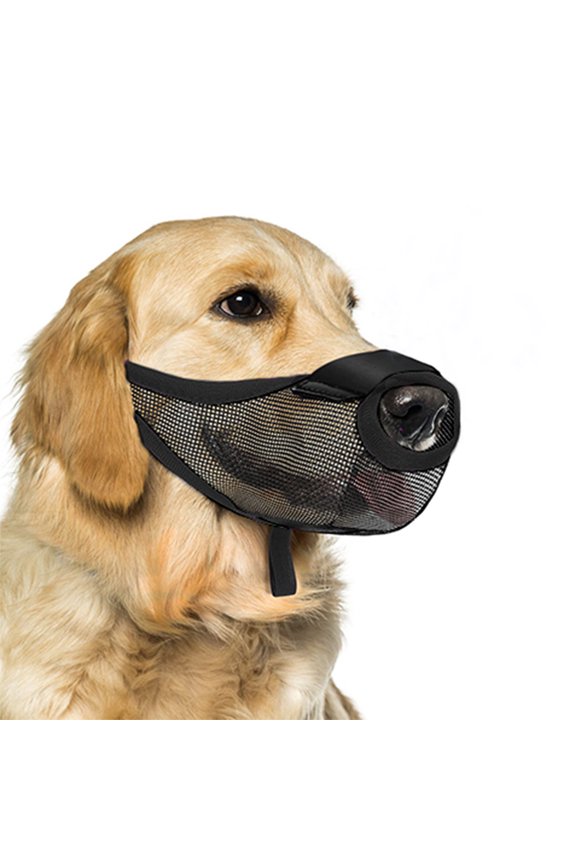 Dog Muzzle With Adjustable Belt For Snouts Protections Crowded Public Space Biteprevent Pet Face Mask For Outdoor Walking