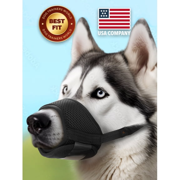 Dog Muzzle (XL), Soft & Comfortable Mesh Muzzle for Dogs, Safe Mouth Cover for Pet Training by Yes4Quality