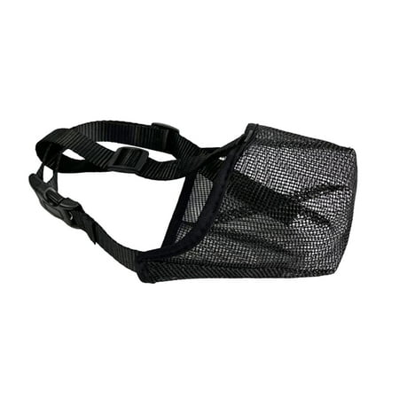 Dog Muzzles Cage Muzzles Comfortable with Adjustable Straps Soft Mesh Black Large
