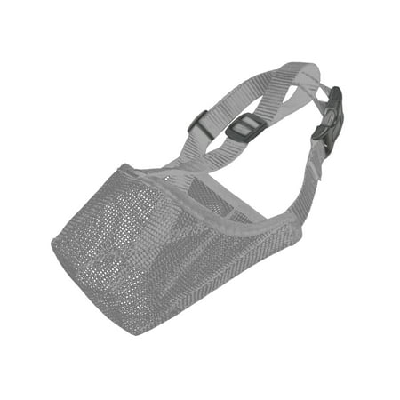 Dog Muzzles Cage Muzzles Comfortable with Adjustable Straps Soft Mesh Gray XS