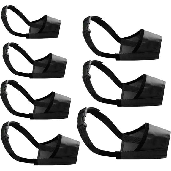 Dog Muzzles Suit, 7 PCS Adjustable Breathable Safety Small Medium Large Extra Dog Muzzles for Anti-Biting Anti-Barking Anti-Chewing Safety Protection