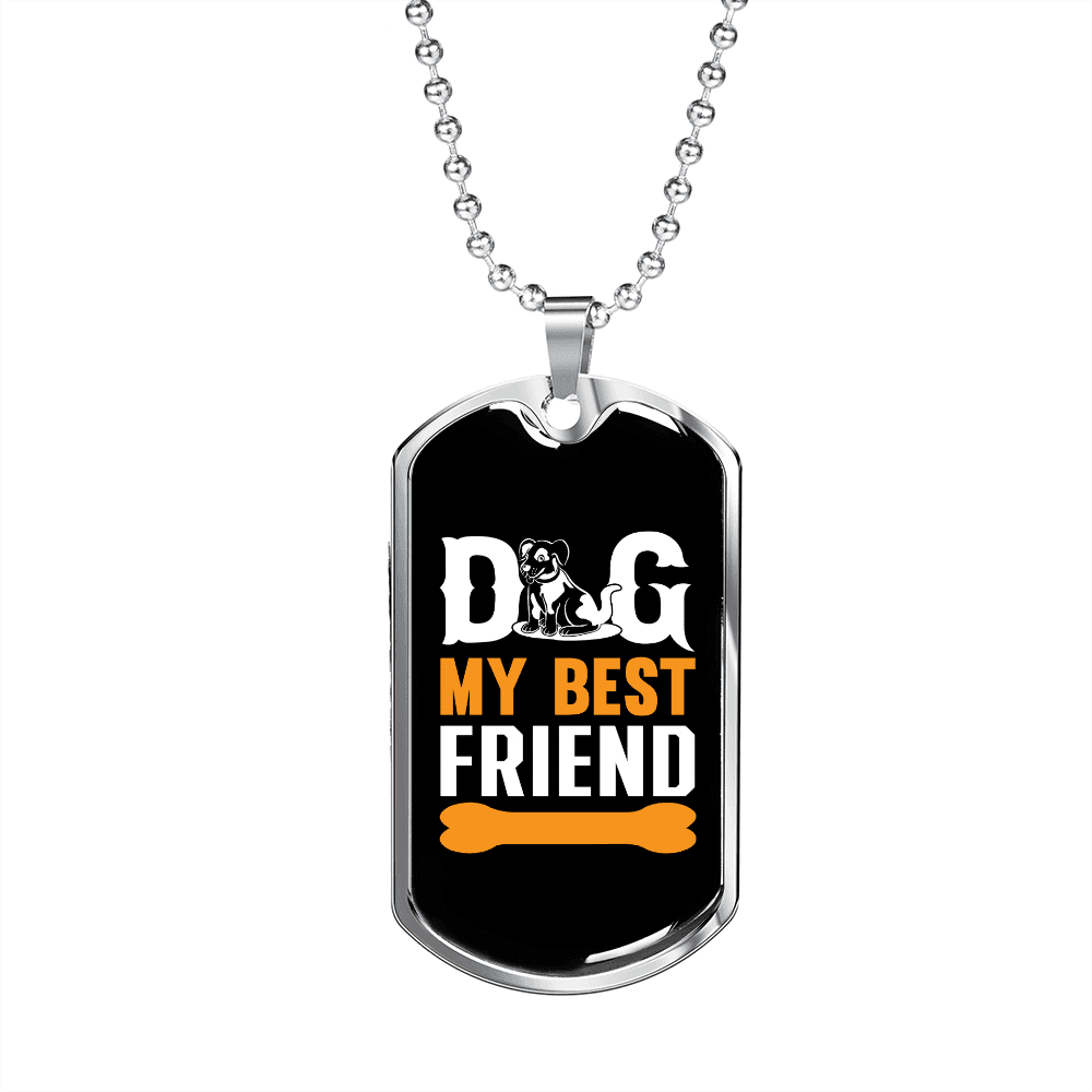 Best friend dog top tag and necklace