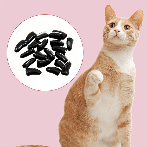 Dog Nail Caps & Claw Caps (20 pcs) - Anti Slip Dog Toe Grips & Covers for Hard Floors - Instant Traction & Mobility Support for Senior Dogs - Stops Scratches & Reduces Floor Noise (XL)