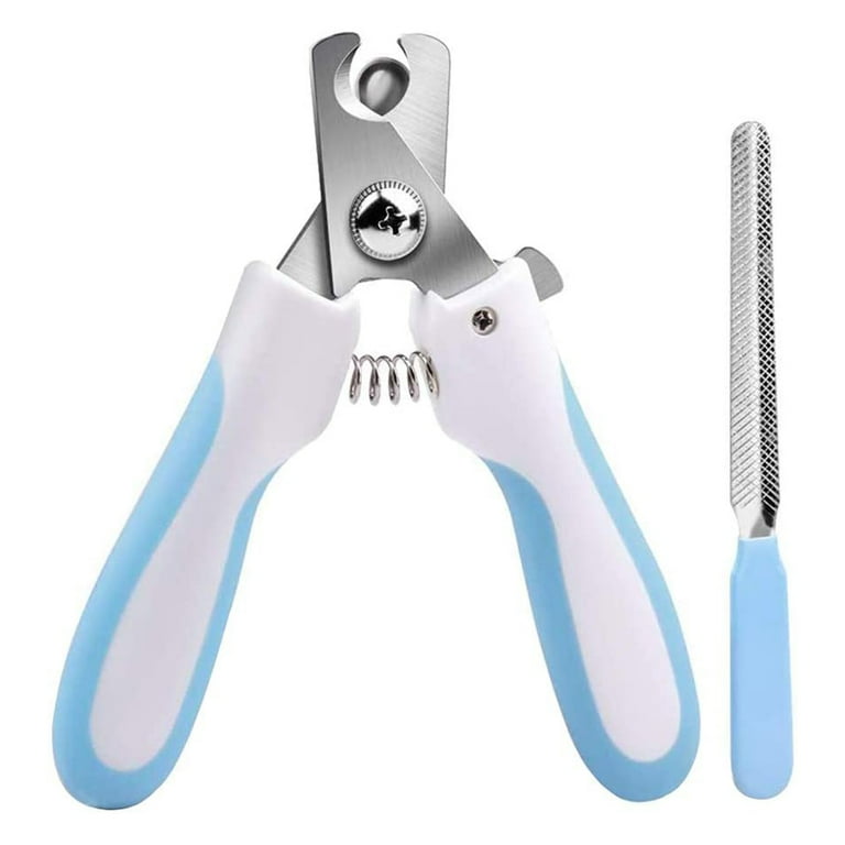 Dog Nail Clipper with Light and Safety Guard Cats Dogs Nails Avoid Over Cutting Safe Dog Nail Trimmers Blue