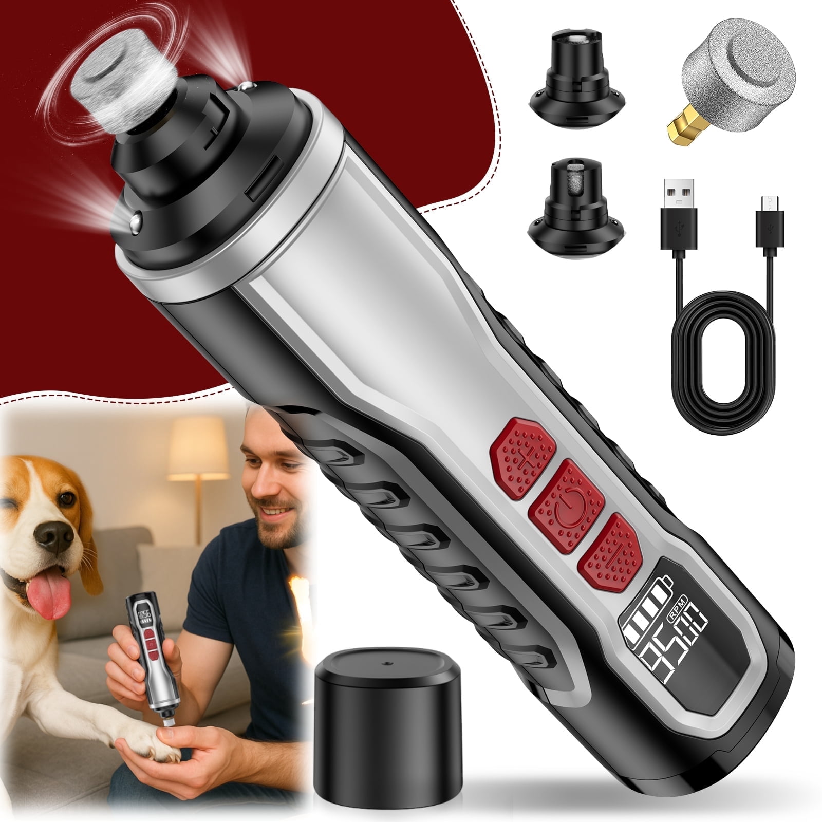 Photo inspiration: Picture Idea: Lakwar Dog Nail Grinder Powerful For Thick Nail 5 Speed