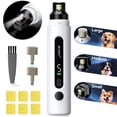 thumbnail image 1 of Dog Nail Grinder with LED Light, 5 Speed Quiet Dog Nail Trimmer Safe Painless Nail Grooming & Smoothing for Small Medium Large Dogs Breed, White, 1 of 8