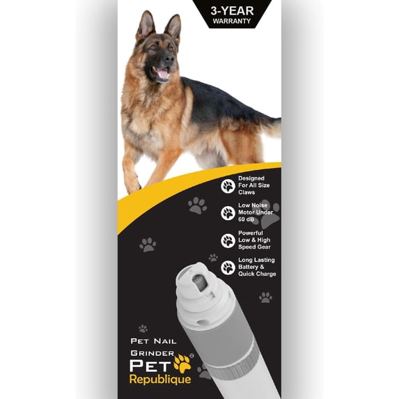 Dog Nail Grinder and Clippers Kit for Large Dogs - Quiet Electric Pet Grooming Tool with USB Charging