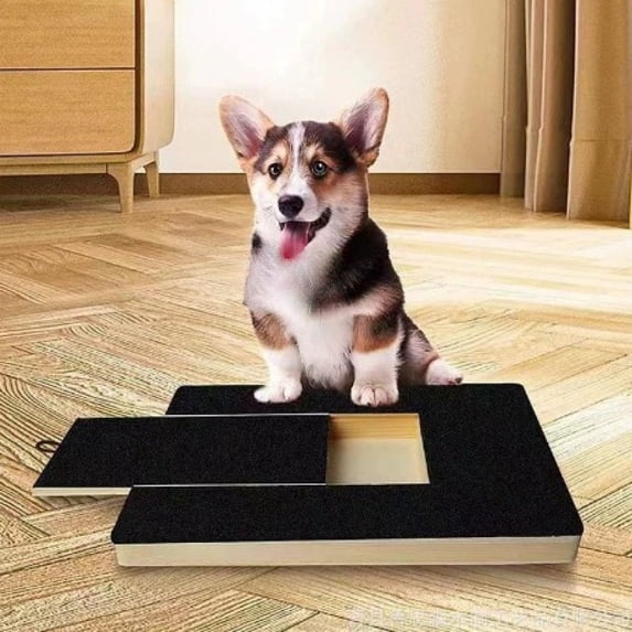 Dog Nail Scratch Board with Treat Box & Drawer - Large Dog Scratch Pad for Nail Care, Puppy Nail File Toy
