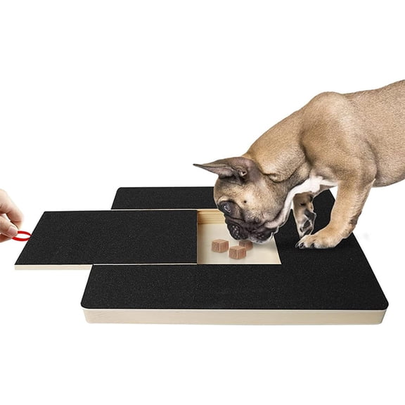 Dog Nail Scratch Board with Treat Draw Non-Slip Dog Scratch Pad Wooden Filing Board Trimming Tool Nail File Toy