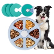 Dog Nail Scratch Pad with Treat Box-Rotatable Portable Dog Scratch Filing Pad for Nails-Pet Scratch Board for Indoor/Outdoor Training Treat Feeder Dispenser, Blue