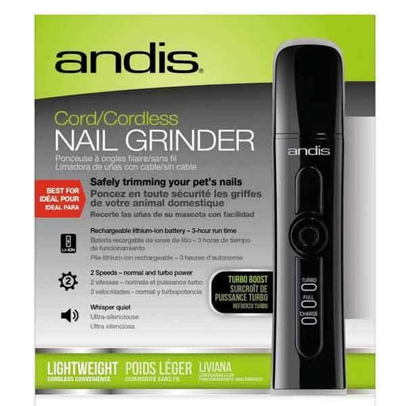 Dog Nail Trimmer Safety Grinder Pet Grooming Cordless Two Speed Whisper Quiet